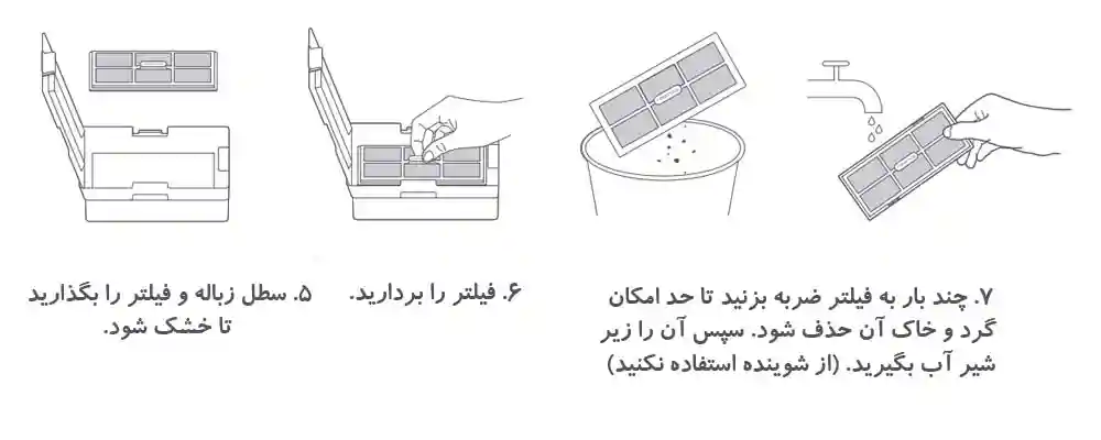 آموزش نگهداری و تمیز کردن جارو رباتیک های شیائومی + عکس - 4. آموزش نگهداری و تمیز کردن جارو هوشمند شیائومی - نمای 5