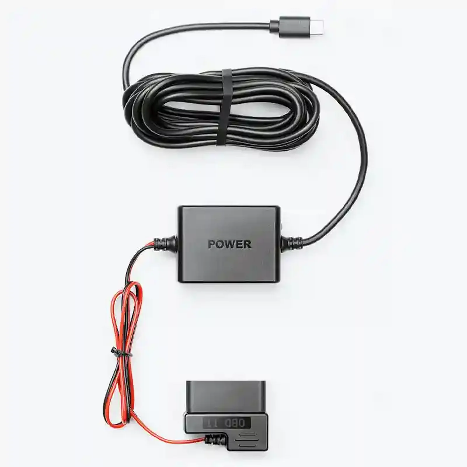 اجزای کامل کیت برق دوربین خودرو 70mai OBD-II کیت سخت افزاری 70mai OBD-II با کابل چهار متری و رابط Type C