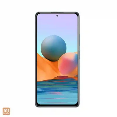 نمای نمایشگر Redmi Note 10 Pro 6/128 گوشی شیائومی Redmi Note 10 Pro ظرفیت ۱۲۸ گیگابایت از نمای روبهرو