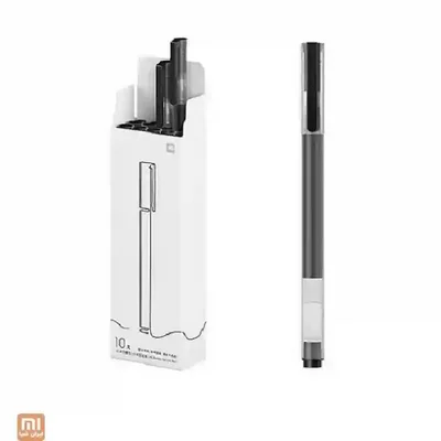 بسته روان نویس Xiaomi MJZXB02WC ده عددی پک ۱۰ عددی روان نویس شیائومی MJZXB02WC سفید همراه یک قلم مشکی