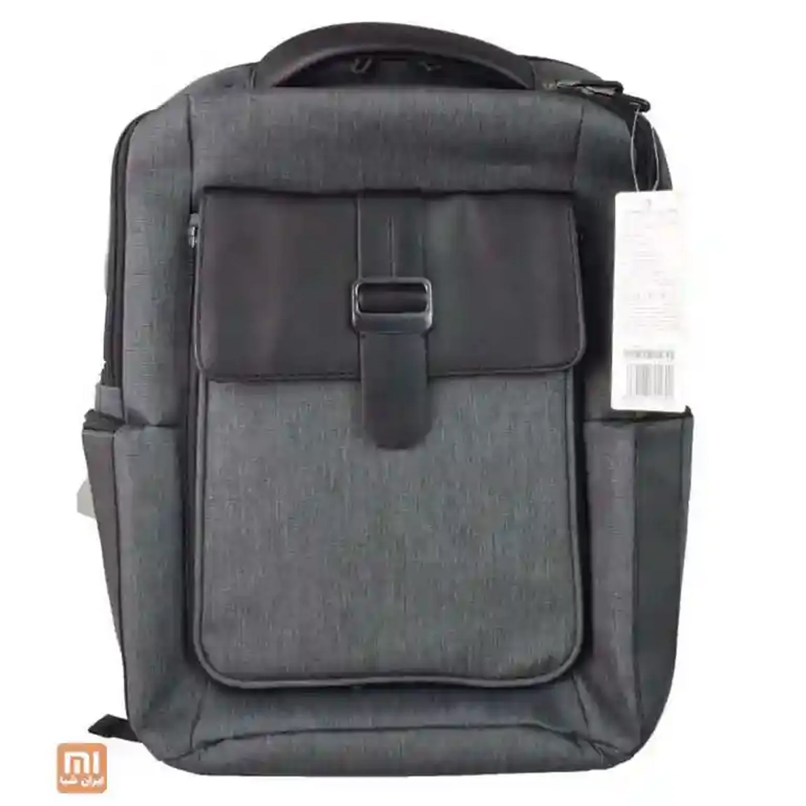 کولهپشتی Xiaomi ZJB4118CN از نمای روبهرو نمای جلوی کوله پشتی شیائومی ZJB4118CN خاکستری با جیب دردار مشکی