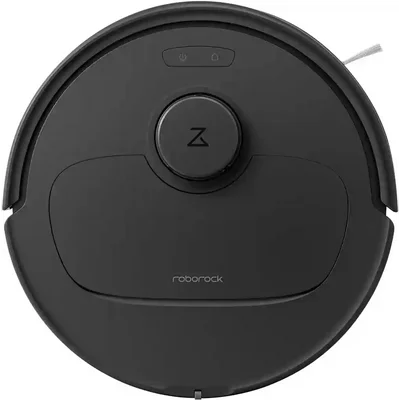 طراحی دایرهای روی Roborock QR 598 نمای عمودی از بالای جارو رباتیک مشکی Roborock QR 598 با برجک مرکزی