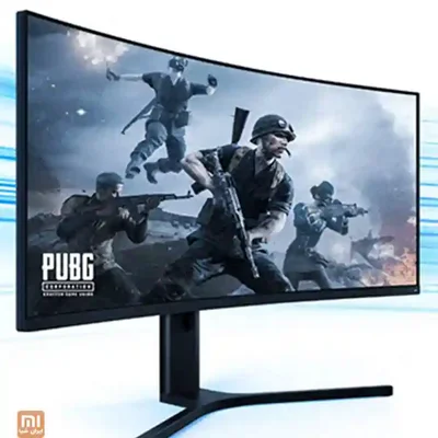 نمای گیمینگ مانیتور خمیده شیائومی با بازی PUBG مانیتور خمیده ۳۴ اینچ شیائومی در حال نمایش بازی PUBG
