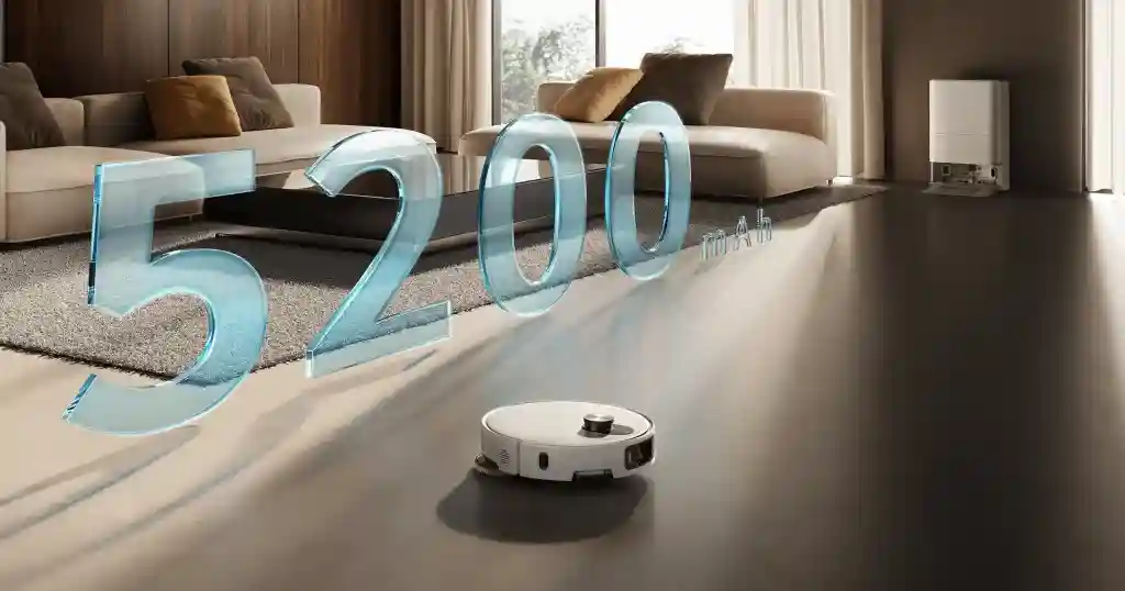 جارو رباتیک شیائومی Xiaomi Robot Vacuum 5 Pro - باتری قدرتمند 5200 میلیآمپرساعتی: پشتیبانی از 140 دقیقه نظافت پیوسته