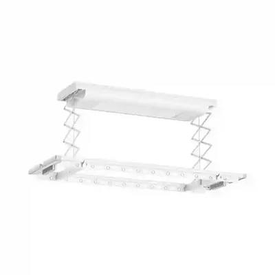 چیدمان جای چوب لباسی در Mijia Smart Laundry Rack 1C رخت آویز برقی شیائومی MJLYJ4Q5 با ردیف جای چوب لباسی و قاب جمعوجور