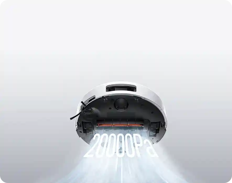 جارو رباتیک شیائومی Xiaomi Robot Vacuum 5 - قدرت مکش 20000 پاسکال با فن قدرتمند : حذف مؤثر آلودگیهای سرسخت