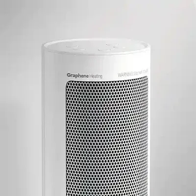 نمای نزدیک توری بخاری Xiaomi Fan Heater با فناوری Graphene Heating