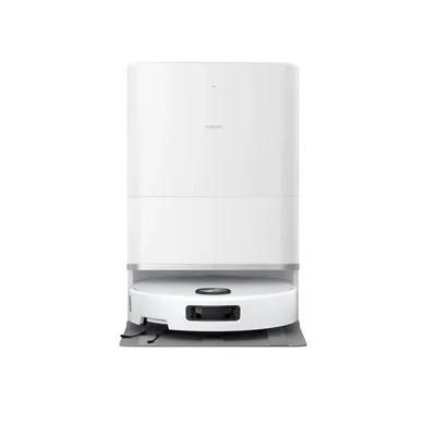 تصویر اصلی Xiaomi Robot Vacuum 5 با داک سفید جارو رباتیک سفید Xiaomi Robot Vacuum 5 داخل ایستگاه بلند و همرنگ