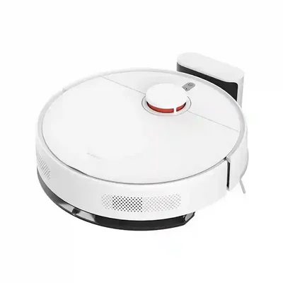 نمای اصلی جارو رباتیک شیائومی مدل Xiaomi Robot Vacuum S40C سفید با پایه شارژ