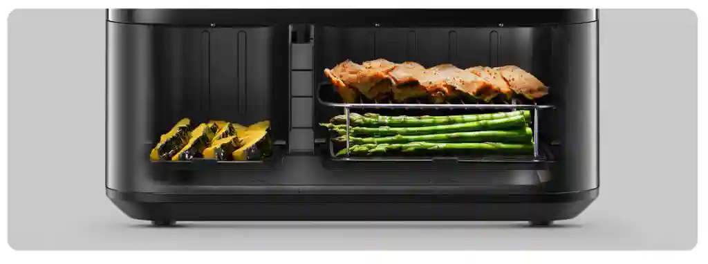 هواپز بدون روغن چند منظوره شیائومی مدل Xiaomi Dual Zone Air Fryer 10L MAF-D1001 - پخت همزمان 3 غذا