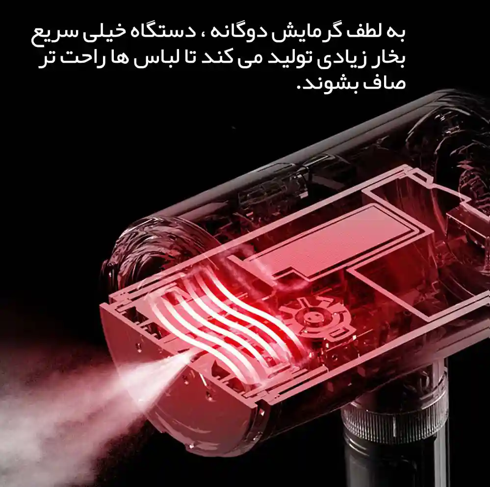 اتو بخار شیائومی مدل Deerma DEM-HS200 - اتو بخار دستی Deerma DEM-HS200 – راهحل ساده برای لباسهایی همیشه مرتب