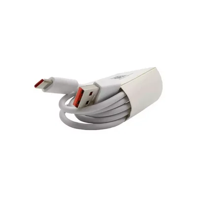 نمای باز کابل USB-A به USB-C شیائومی 45W کابل سفید Xiaomi 45W با کانکتور USB-A قرمز و سری USB-C