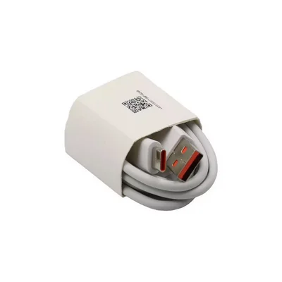 بستهبندی کابل شارژ ۴۵ وات شیائومی کابل شارژ سفید اورجینال شیائومی 45 وات USB-A به USB-C داخل روکش مقوایی