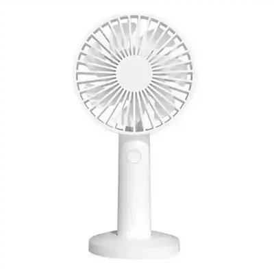 پنکه دستی شارژی Qualitell Y1 سفید با پایه رومیزی