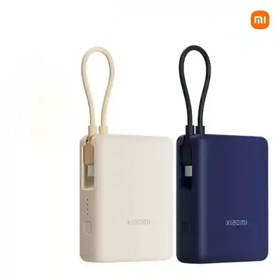 رنگبندی پاوربانک شیائومی PB1033MI دو رنگ پاوربانک Xiaomi PB1033MI با کابل حلقه ای سرخود