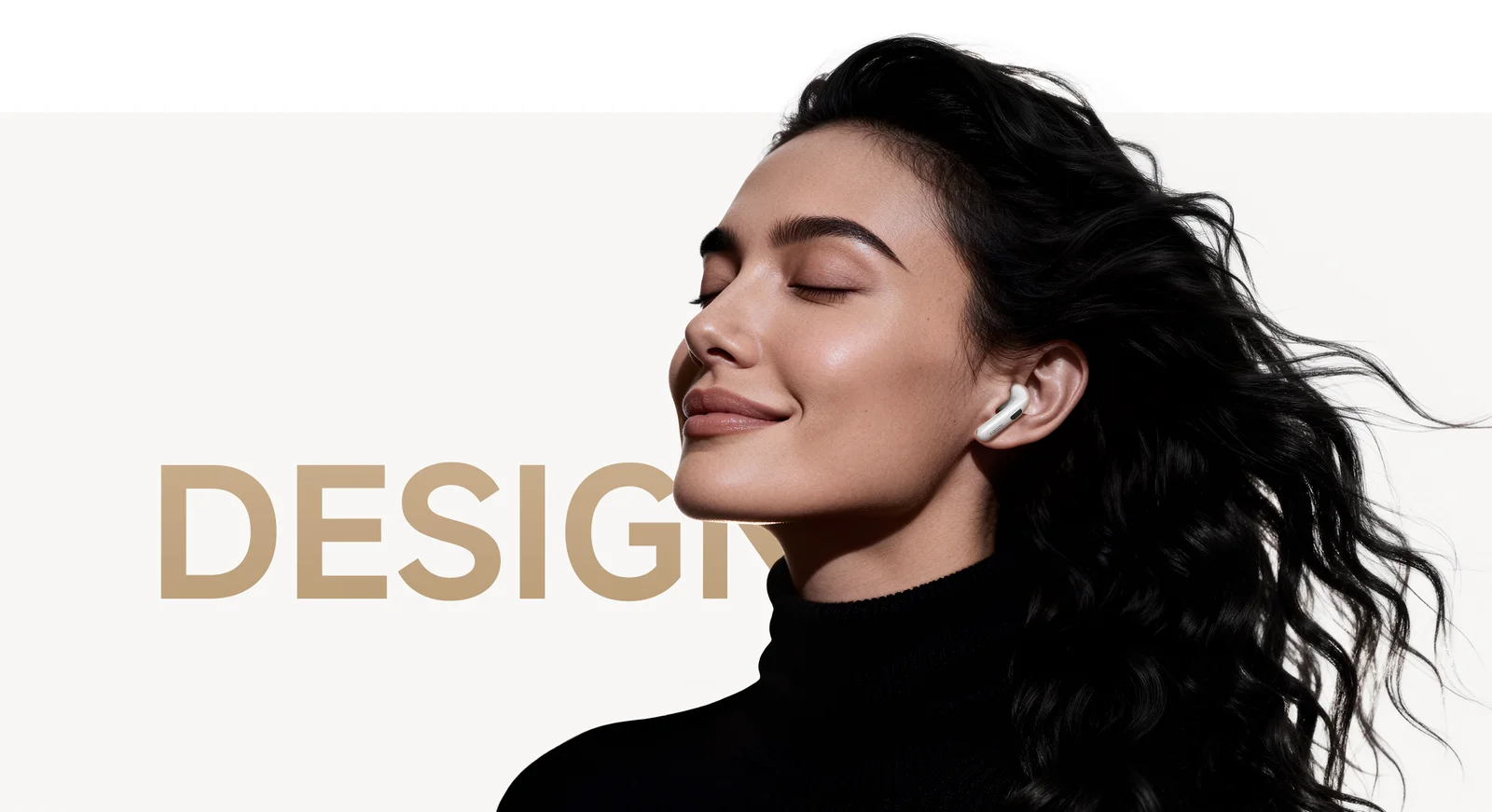 تصویر رسمی قرارگیری Xiaomi Buds 6 نیمه‌داخل‌گوشی در گوش