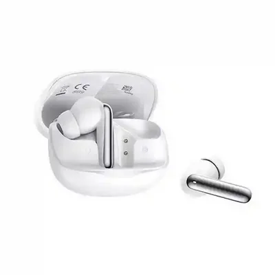 طراحی ایرباد هندزفری QCY MeloBuds N50 ایرباد QCY MeloBuds N50 خارج از کیس شارژ سفید