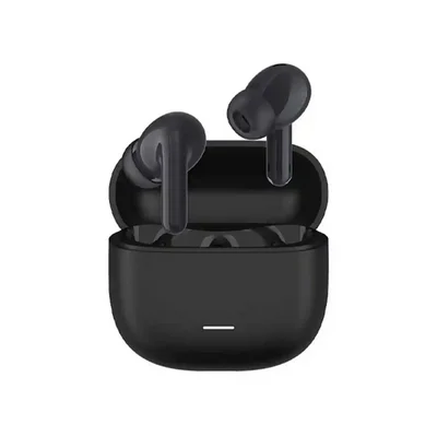 نمای اصلی ردمی بادز 6 لایت مشکی و دو ایرباد هندزفری بلوتوثی Redmi Buds 6 Lite مشکی با کیس باز
