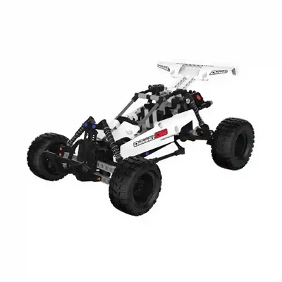 نمای کامل خودروی ساختنی صحرایی شیائومی SMSC01IQI ماشین ساختنی Xiaomi Desert Racing Car SMSC01IQI سفید و مشکی