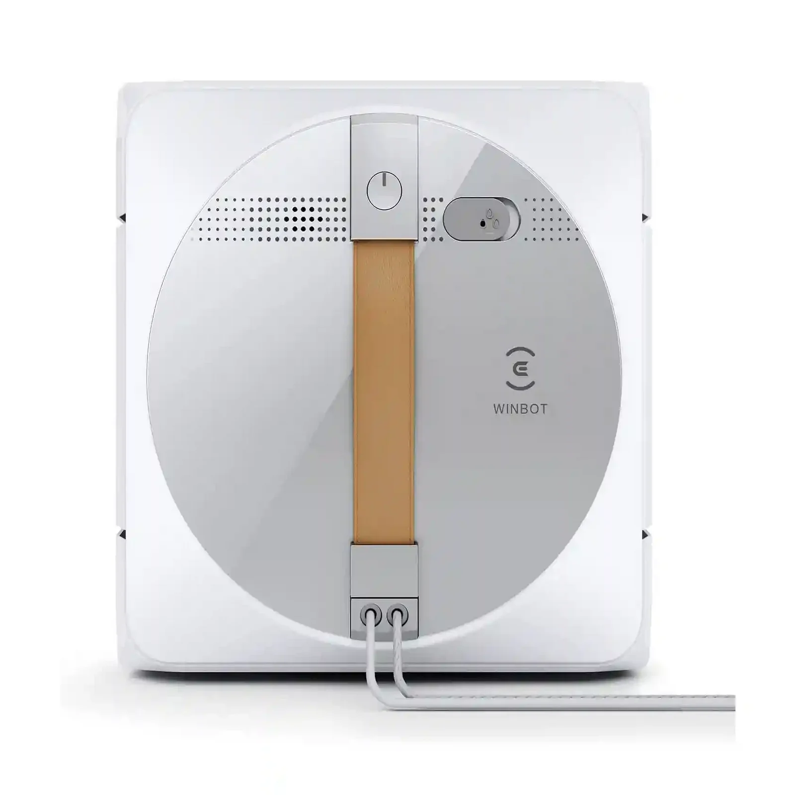 نمای اصلی ربات شیشه پاککن اکووکس Winbot W1 Pro ربات شیشهشوی Ecovacs Winbot W1 Pro از نمای روبهرو با دسته طلایی