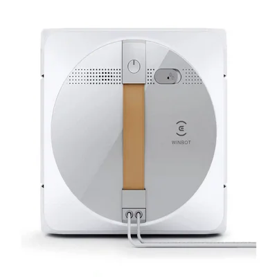 نمای اصلی ربات شیشه پاککن اکووکس Winbot W1 Pro ربات شیشهشوی Ecovacs Winbot W1 Pro از نمای روبهرو با دسته طلایی