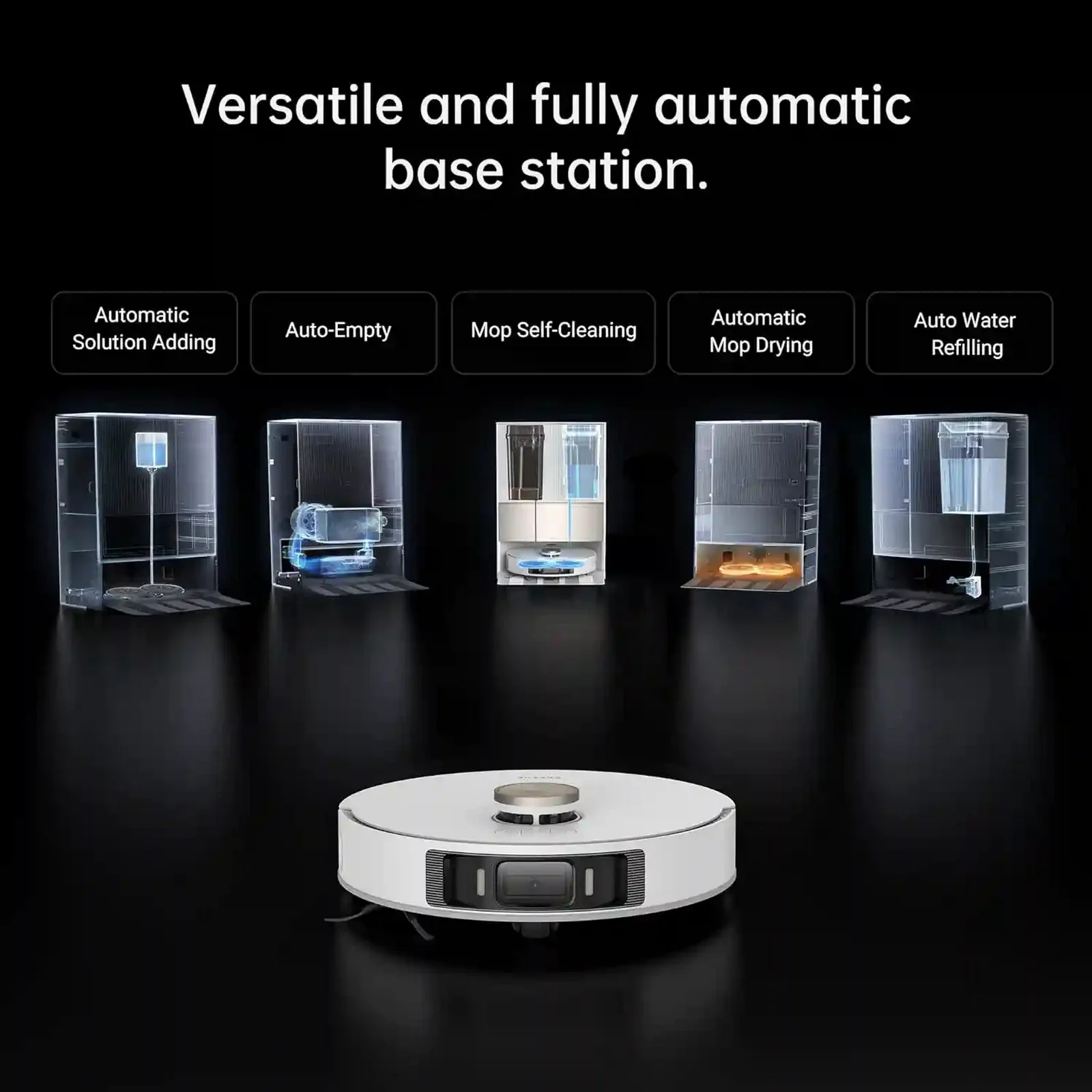 پنج عملکرد خودکار ایستگاه Dreame L20 Ultra Complete