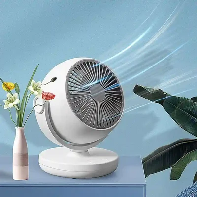 وزش باد پنکه رومیزی Xiaoda XD-ZMXHS01 روی میز آبی