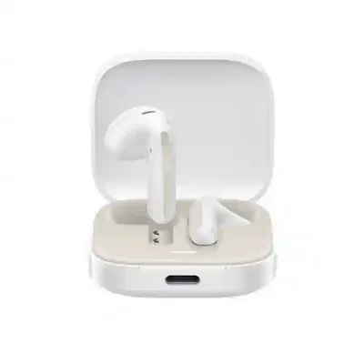 نسخه سفید Redmi Buds 6 Active هندزفری بلوتوثی Redmi Buds 6 Active سفید داخل کیس شارژ باز