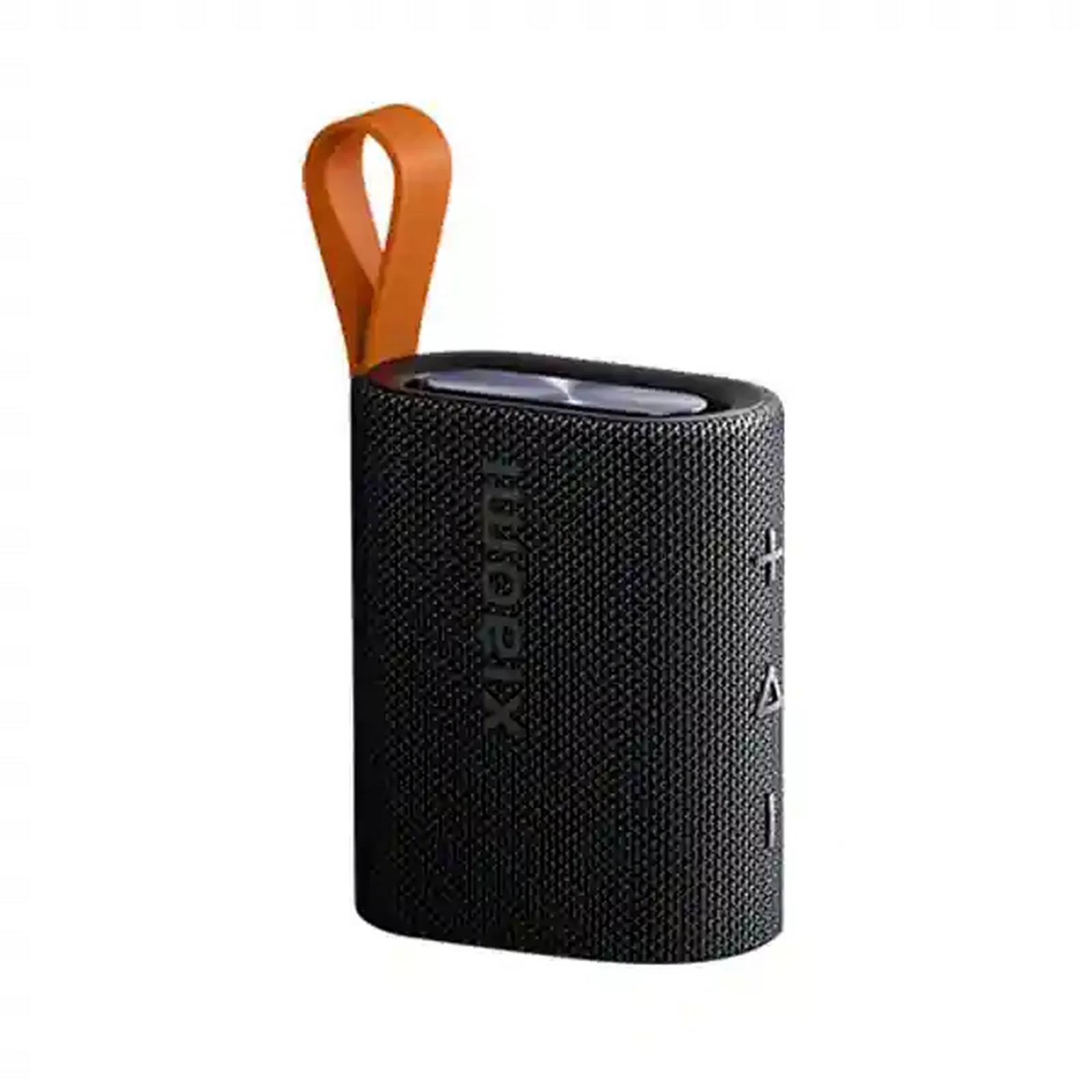 نمای اصلی Xiaomi Pocket Speaker MDZ-37-DB اسپیکر جیبی شیائومی Pocket MDZ-37-DB مشکی با بند نارنجی