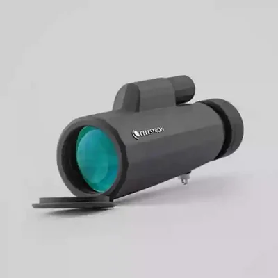 نمای اصلی دوربین تکچشمی Celestron SCDT-1042 دوربین تکچشمی Celestron SCDT-1042 با عدسی سبز و درپوش باز
