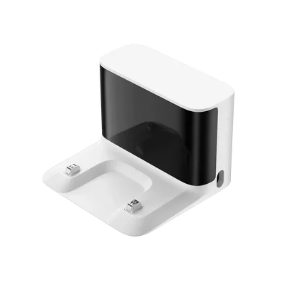 پایه شارژ Dreame D9 Max Gen 2 همراه کابل داک شارژ سفید جارو رباتیک Dreame D9 Max Gen 2 با پنل مشکی و کابل برق