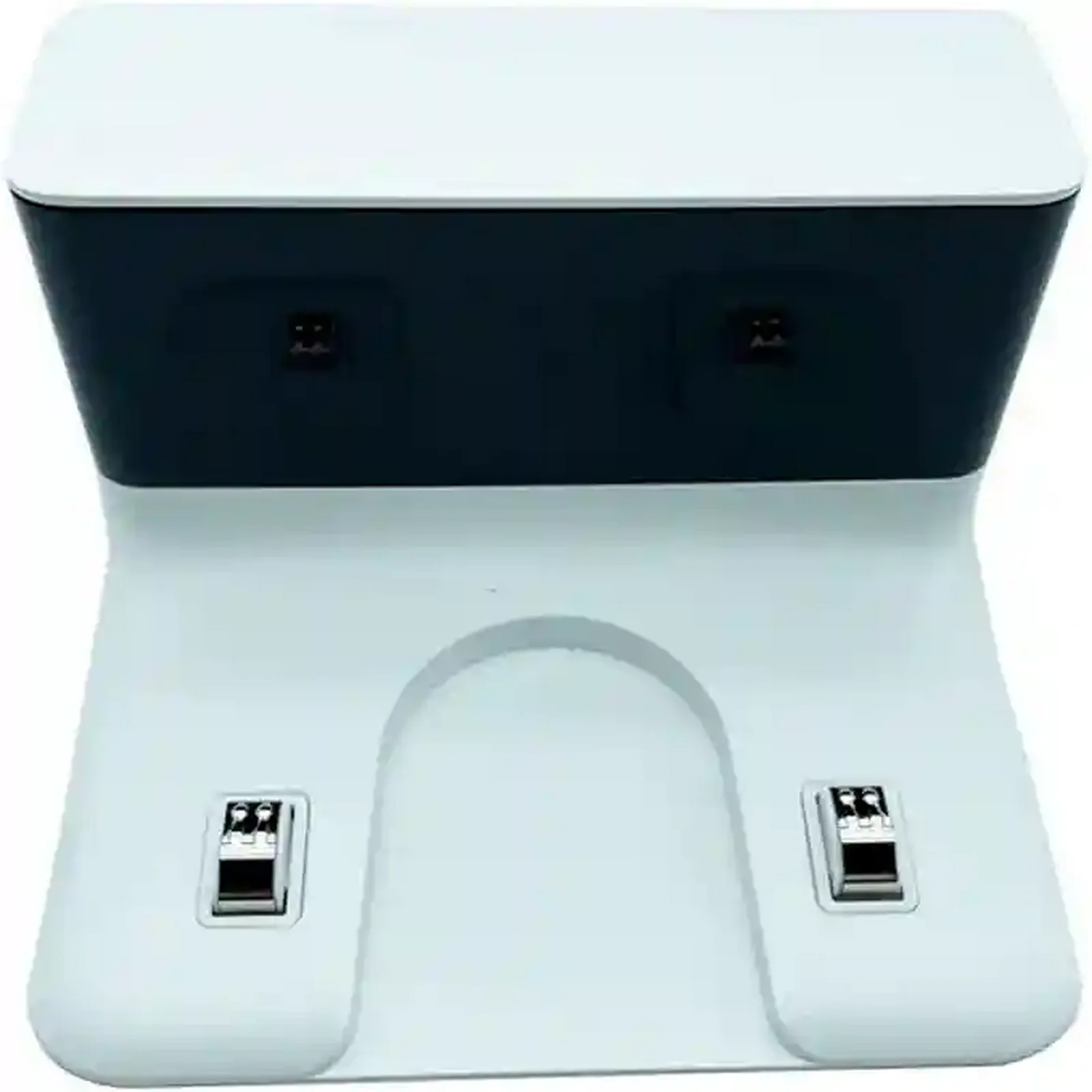 نمای اصلی داک شارژ Xiaomi Mop Essential داک شارژ سفید جارو رباتیک شیائومی Mop Essential با پنل مشکی و دو کنتاکت فلزی