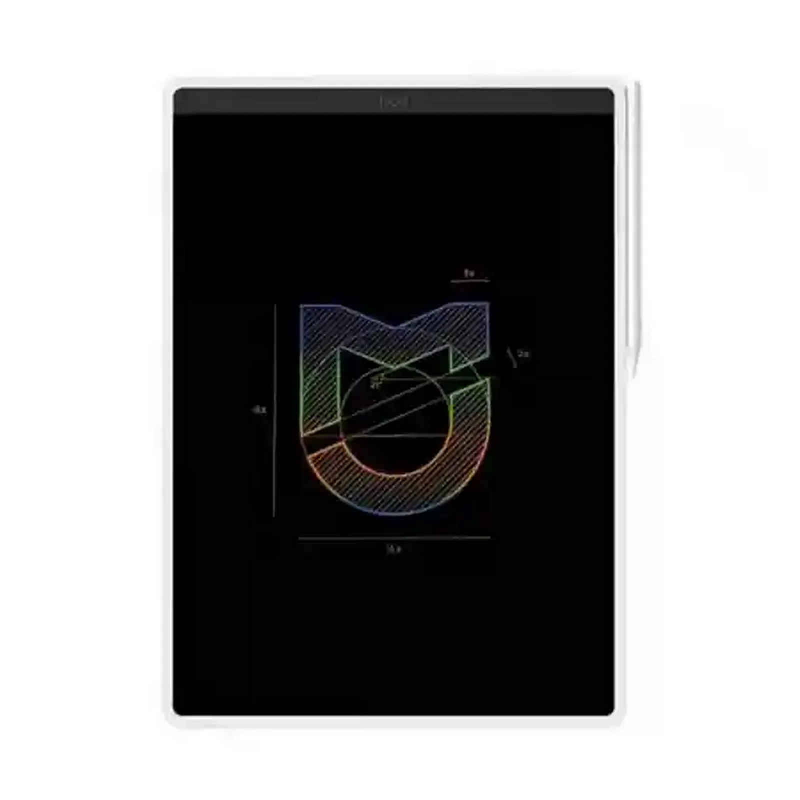 تبلت نوشتاری رنگی Xiaomi MJXHB01WC از نمای روبهرو کاغذ دیجیتال رنگی ۱۰ اینچ شیائومی MJXHB01WC با طرح هندسی چندرنگ