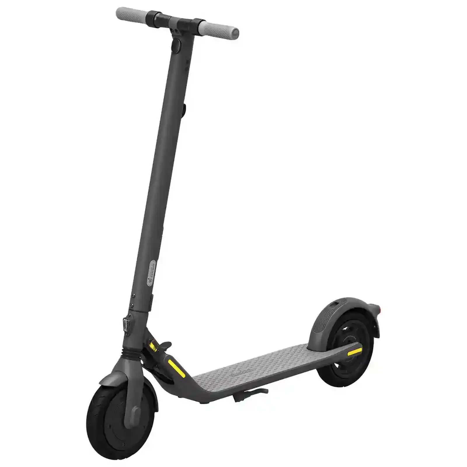 اسکوتر برقی شیائومی Ninebot E25A با بدنه خاکستری نمای سهرخ اسکوتر برقی خاکستری شیائومی Ninebot E25A