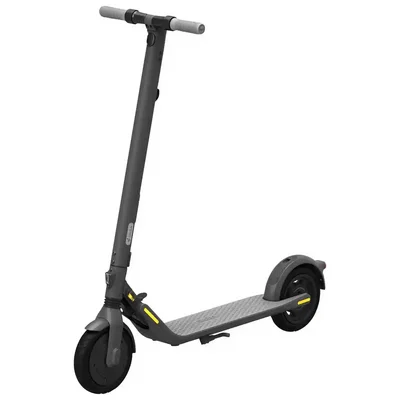 اسکوتر برقی شیائومی Ninebot E25A با بدنه خاکستری نمای سهرخ اسکوتر برقی خاکستری شیائومی Ninebot E25A