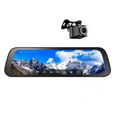 نمای روبهروی نمایشگر آینهای 70mai S500 و دوربین عقب ست دوربین آینهای خودرو 70mai Rearview S500 با دوربین عقب