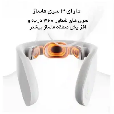 پدهای ماساژ گسترده Jeeback K1 برای تماس با گردن سه سری شناور ۳۶ درجه ماساژور گردنی Jeeback K1