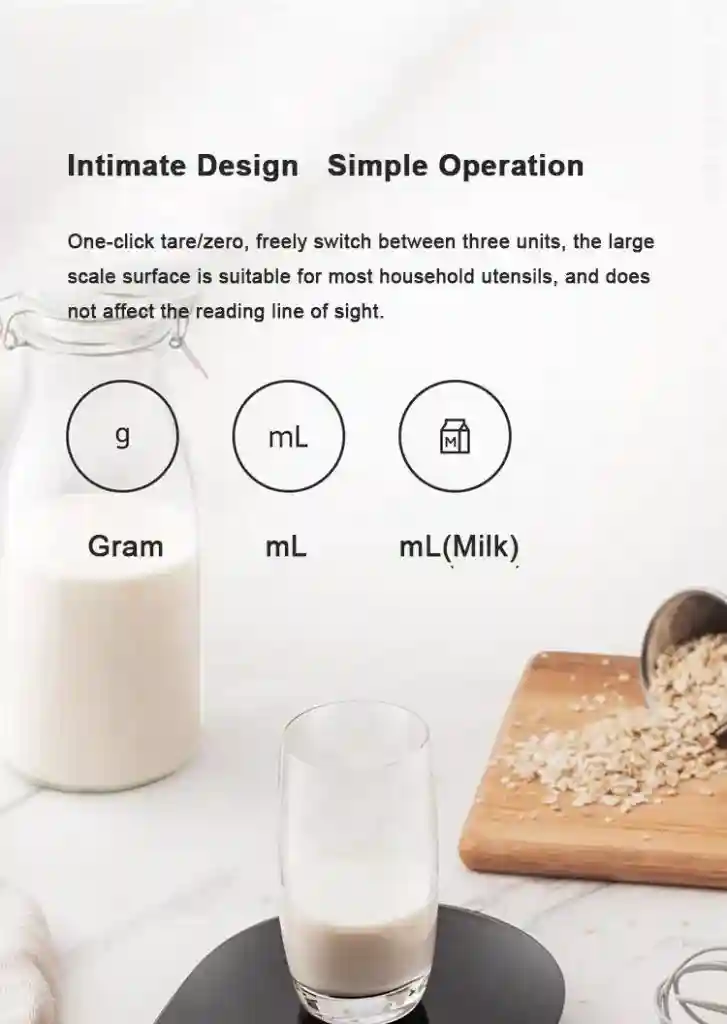ترازو آشپزخانه شیائومی مدل Mijia KGJ001T (دارای ایراد ظاهری جزئی) - تصویر توضیحات 6