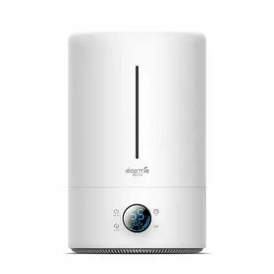 دستگاه بخور و رطوبت ساز Deerma F628S نمای اصلی دستگاه بخور سفید Deerma F628S با نمایشگر دیجیتال لمسی