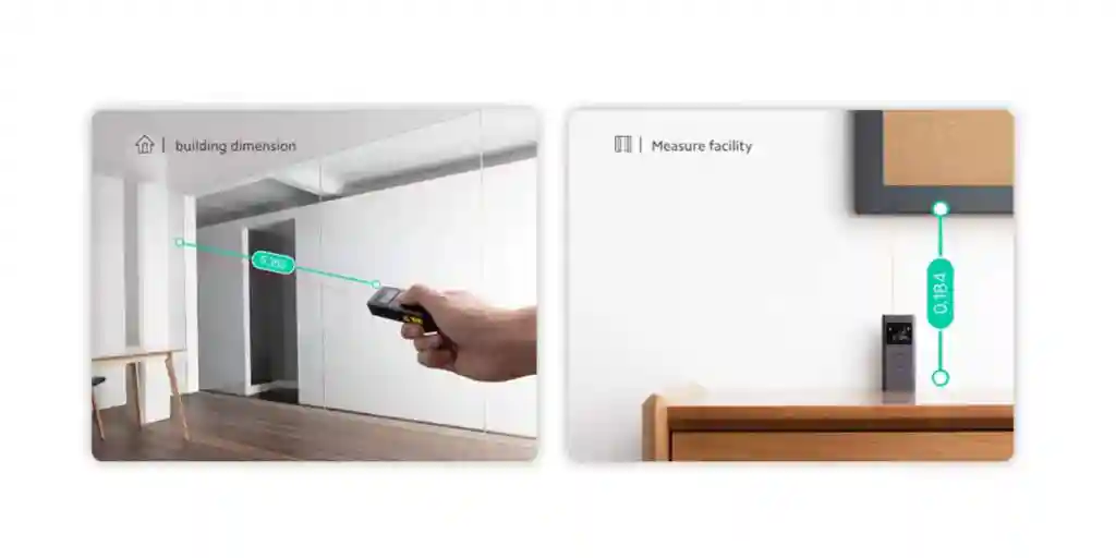 متر لیزری شیائومی مدل Smart Laser Rangefinder MJJGCJYD001QW - اندازهگیری هوشمند با اپلیکیشن MIJIA