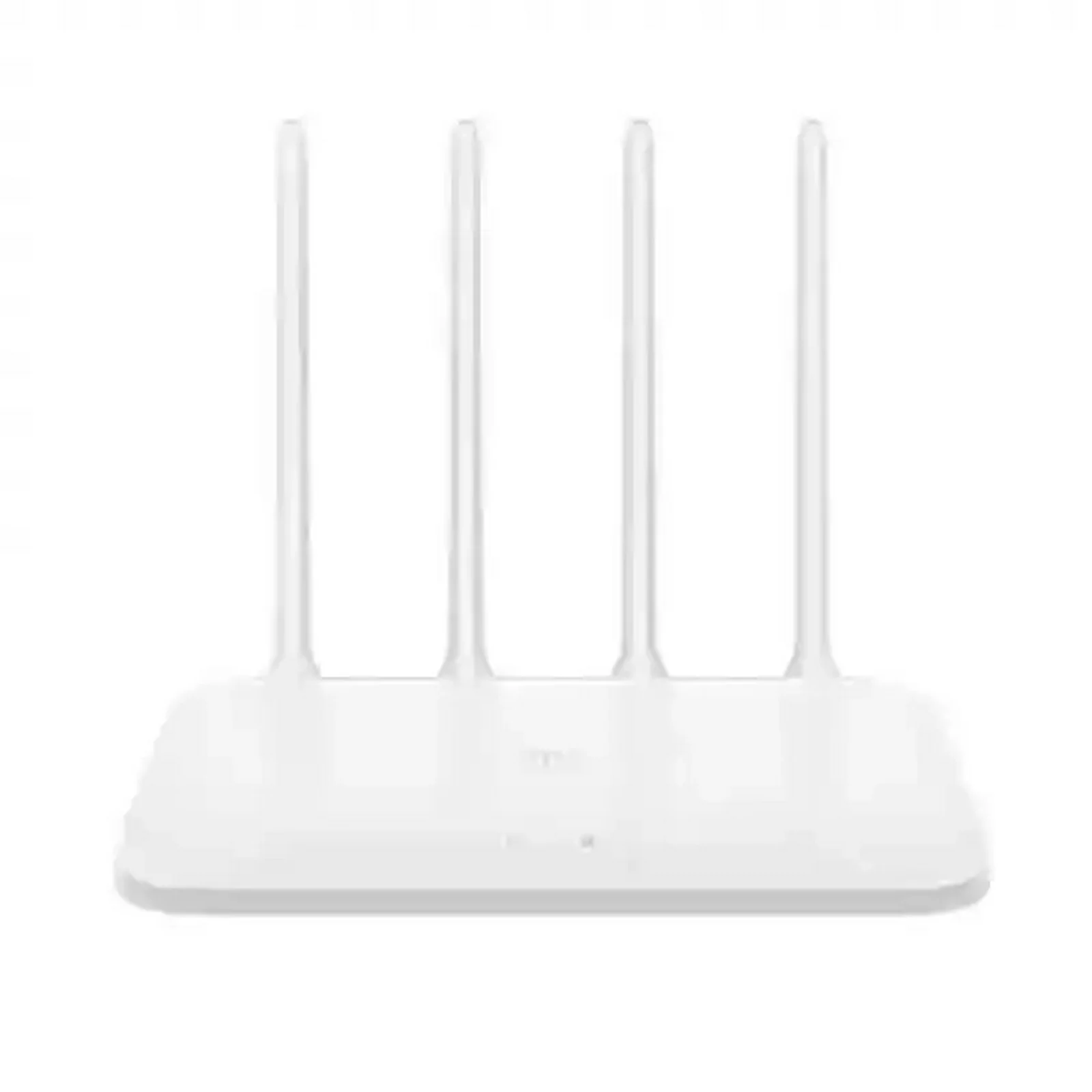 روتر وایفای شیائومی 4C از نمای روبهرو روتر سفید Xiaomi 4C با چهار آنتن عمودی