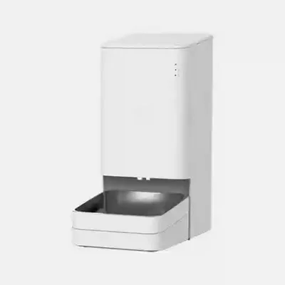 غذادهنده حیوانات شیائومی XWPF01MG-EU از نمای جلو ظرف غذای هوشمند سفید Xiaomi XWPF01MG-EU با کاسه استیل