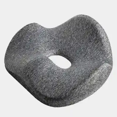 نمای سه بعدی بالشتک طبی نشیمن Leband Hip-Lift Cushion زیرنشیمنی طبی Leband LB-SE002-MGY خاکستری با حفره مرکزی