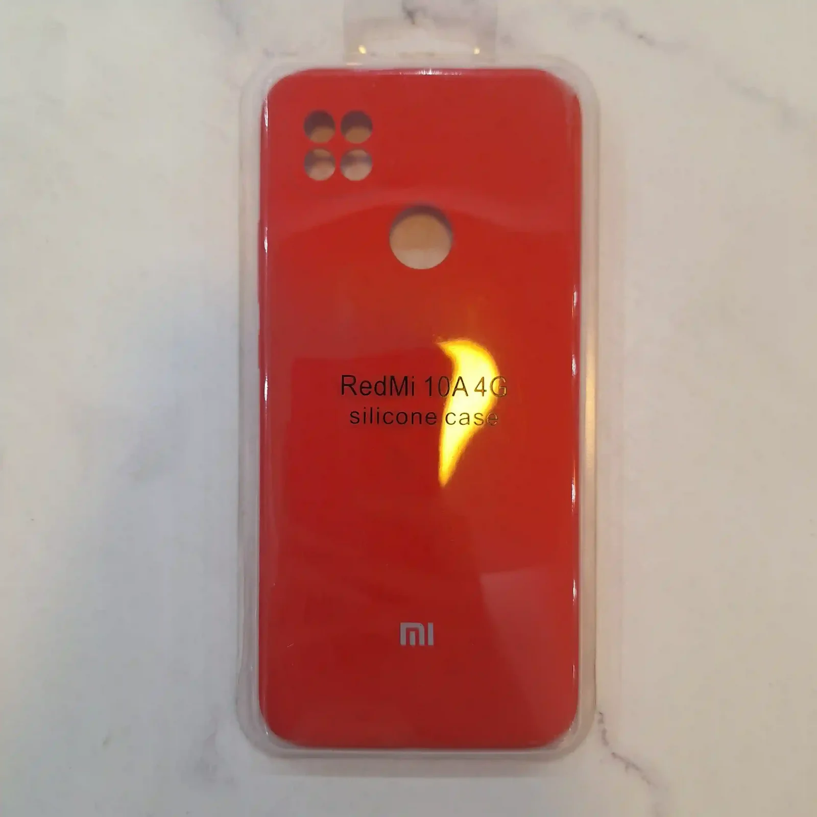 کاور سیلیکونی قرمز Redmi 10A 4G داخل بسته بندی شفاف