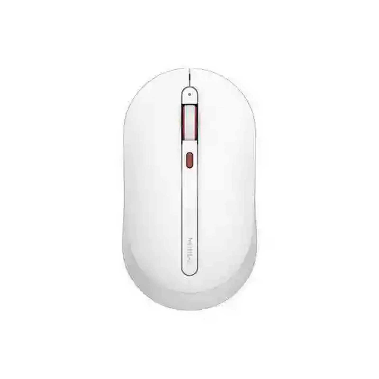 موس Xiaomi MIIIW MWMM01 سفید با اسکرول قرمز نمای بالا موس بیسیم سفید شیائومی MIIIW MWMM01