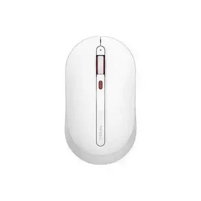 موس Xiaomi MIIIW MWMM01 سفید با اسکرول قرمز نمای بالا موس بیسیم سفید شیائومی MIIIW MWMM01
