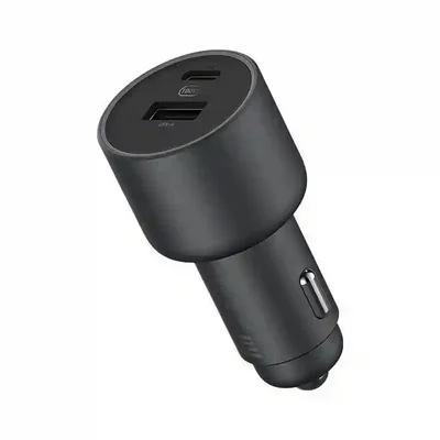 شارژر خودرو Xiaomi 1A1C CC07ZM نمای سهرخ شارژر فندکی ۱۰۰ وات شیائومی CC07ZM با درگاه USB-C و USB-A