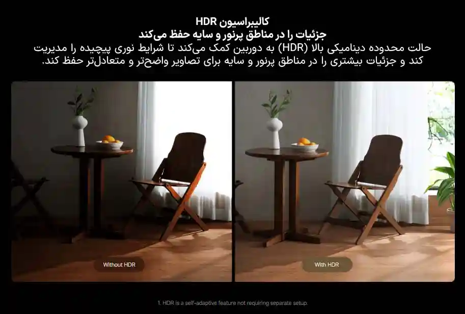 نمای عملکرد HDR دوربین Xiaomi Smart Camera C701