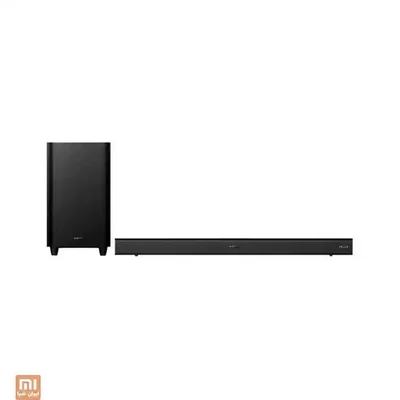 چیدمان افقی Xiaomi Soundbar S26 سابووفر و ساندبار مشکی شیائومی S26 کنار هم