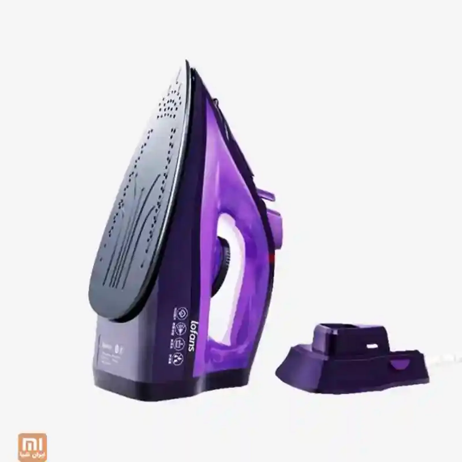 اتو بخار بیسیم LOFANS YD-012V با پایه شارژ اتو بخار بیسیم بنفش شیائومی LOFANS YD-012V همراه پایه